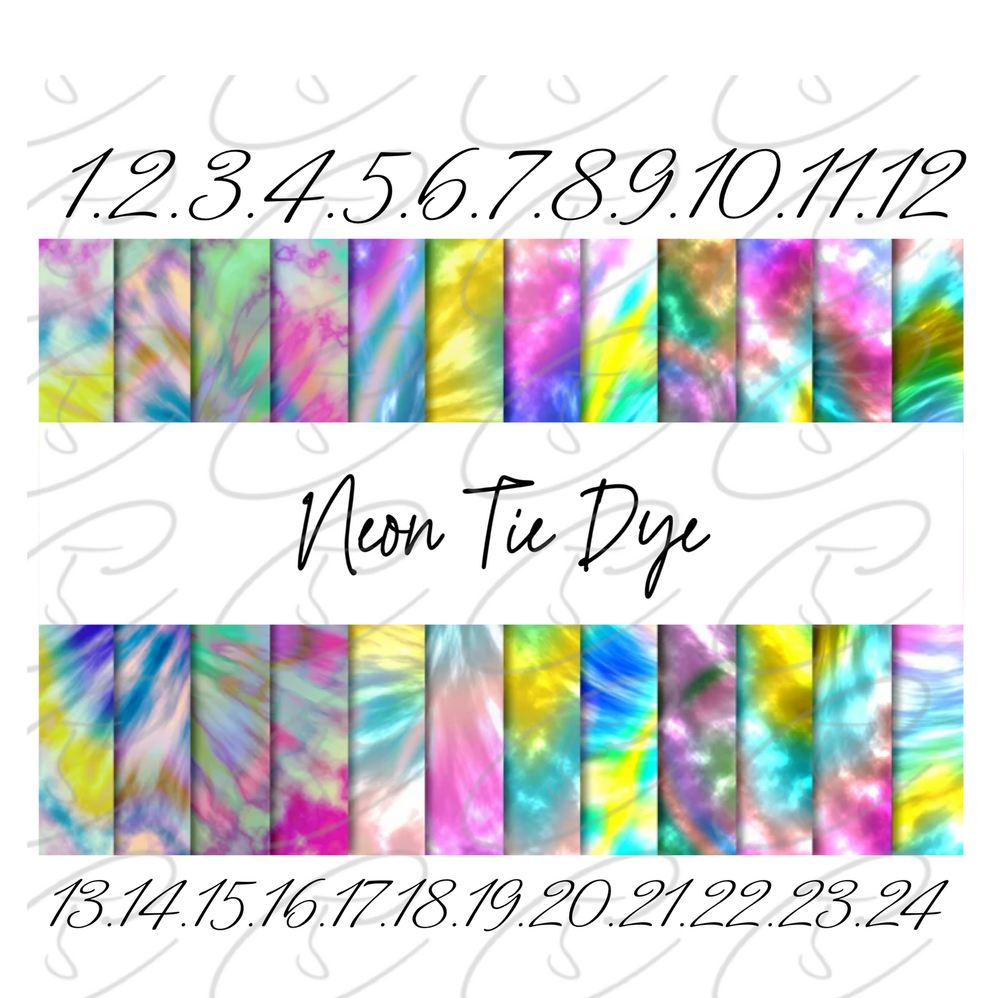 Neon TieDye Full Sheets