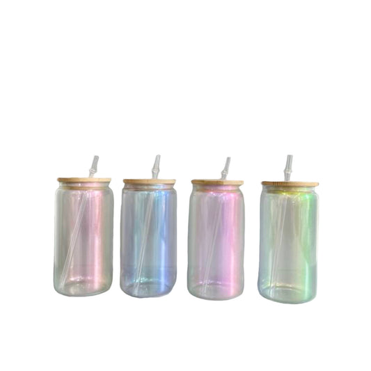 Iridescent Glass Can - 16 oz