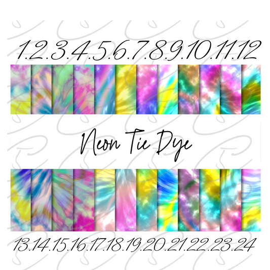 Neon TieDye Full Sheets