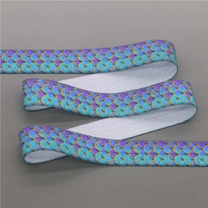 Mermaid Hair Tie Elastic - 5/8 Fold Over Elastic