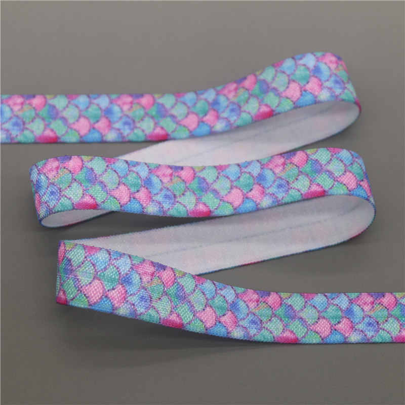 Mermaid Hair Tie Elastic - 5/8 Fold Over Elastic