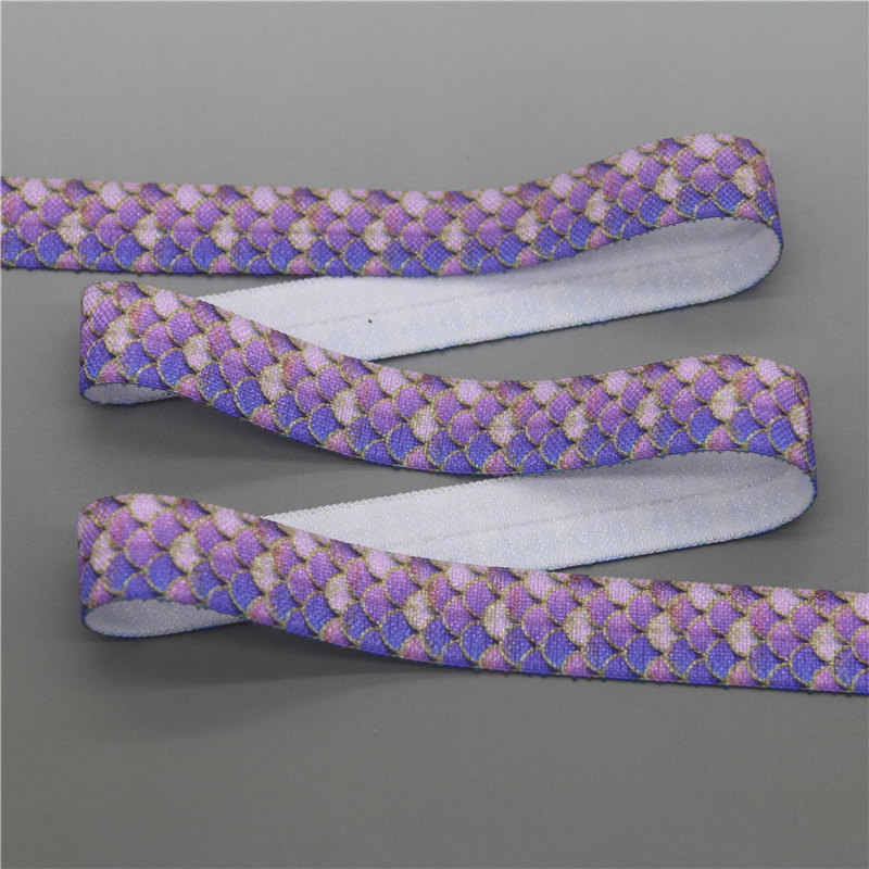 Mermaid Hair Tie Elastic - 5/8 Fold Over Elastic